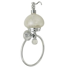 Дозатор для жидкого мыла с кольцом Migliore Cristalia с кристаллом Swarovski