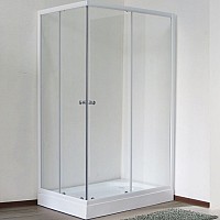 Душевой уголок Royal Bath HPD 100х90 RB 9100 HPD-T профиль Белый стекло прозрачное