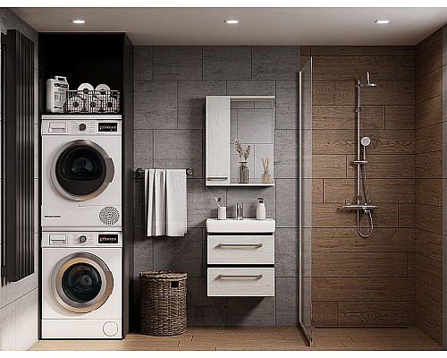 Тумба под раковину Aquaton Ронда 55 1A207601RSC20 подвесная Дуб сомерсет Венге