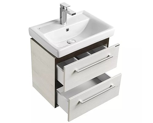 Тумба под раковину Aquaton Ронда 55 1A207601RSC20 подвесная Дуб сомерсет Венге