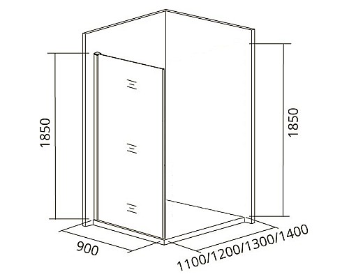 Боковая часть INFINITY SP-90-G-CH GOOD DOOR ИН00041 Боковая часть INFINITY SP-90-G-CH GOOD DOOR ИН00041