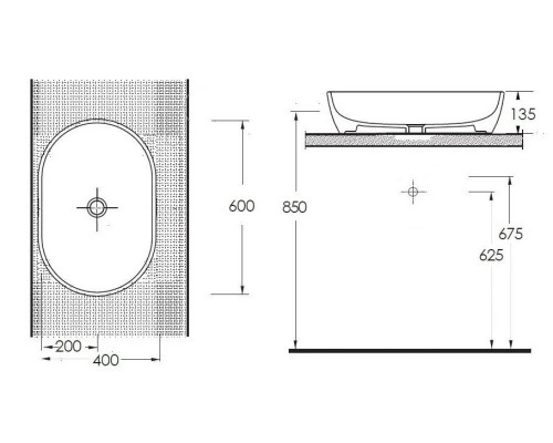 Раковина-чаша beWash Bogen 60 88601006 Черный глянец