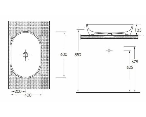 Раковина-чаша beWash Bogen 60 88601006 Черный глянец