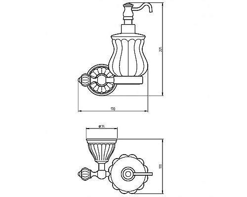 Дозатор для жидкого мыла Migliore Olivia 17453 Золото Белый