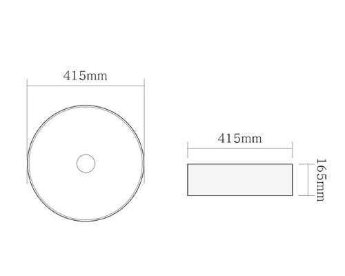 Раковина-чаша SantiLine 41 SL-1057MB Черная матовая