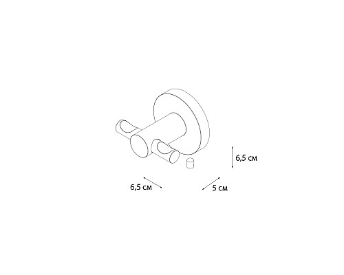 Крючок двойной Fixsen Hotel FX-31005C
