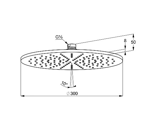 Верхний душ Kludi A-QA 6433005-00 Хром