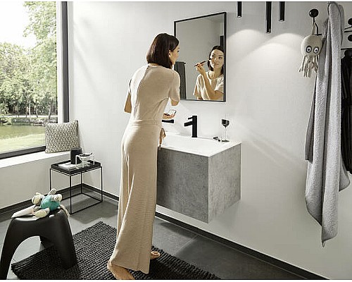 Смеситель для раковины Hansgrohe Finoris 76010670 Черный матовый