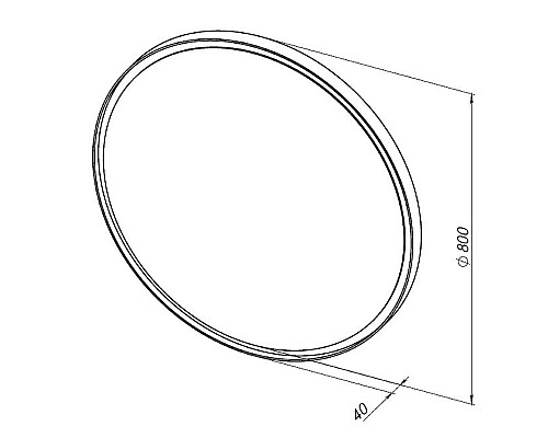 Зеркало Allen Brau Infinity 80 1.21017.WT с подсветкой Белое с сенсорным выключателем