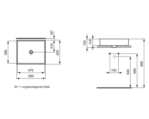Раковина-чаша Ideal Standard Strada 50 K077601 Euro White
