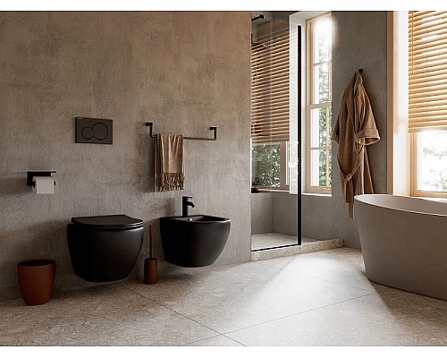 Комплект унитаза с инсталляцией Ceramica Nova Metropol CN4002MB_1002CH_1000 с сиденьем Микролифт и клавишей смыва