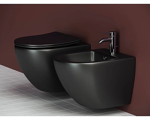 Комплект унитаза с инсталляцией Ceramica Nova Metropol CN4002MB_1002CH_1000 с сиденьем Микролифт и клавишей смыва