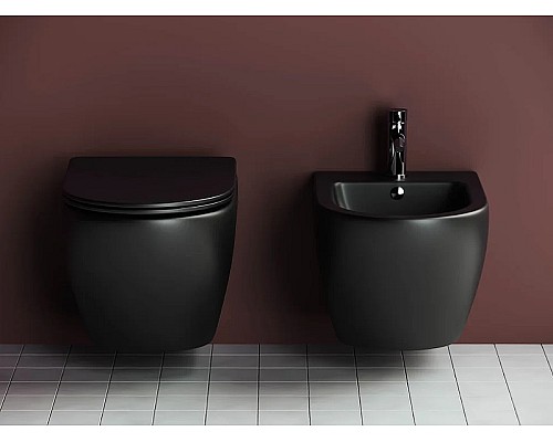 Комплект унитаза с инсталляцией Ceramica Nova Metropol CN4002MB_1002CH_1000 с сиденьем Микролифт и клавишей смыва