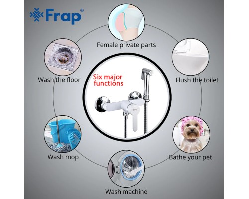 Гигиенический душ со смесителем Frap H41 F2041-8 Белый Хром