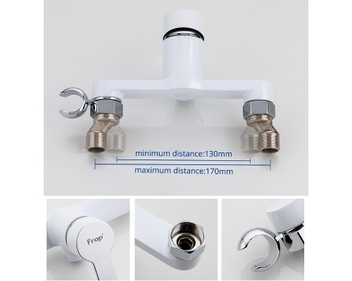 Гигиенический душ со смесителем Frap H41 F2041-8 Белый Хром