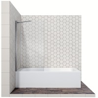 Шторка на ванну Ambassador Bath Screens 70х140 профиль Хром стекло CrystalPure
