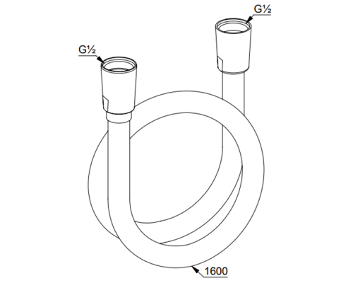 Душевой шланг Kludi Logo 6105605-00 Хром