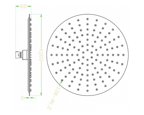 Верхний душ Rav Slezak KS0011 Хром