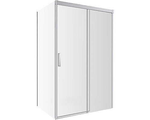 Душевой уголок Omnires Soho 120х80 L/R CLP12X + CLR80X профиль Хром стекло прозрачное