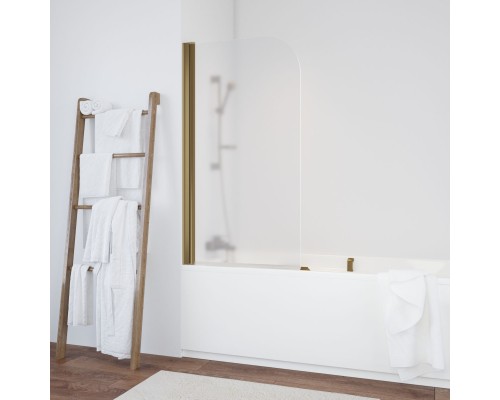 Шторка на ванную EV 76 05 10 L профиль бронза стекло сатин