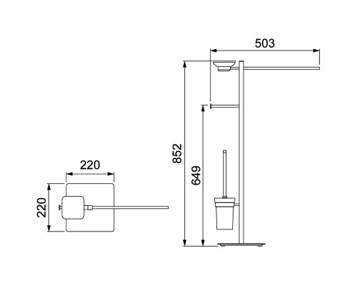 Напольная стойка Timo Selene 17085/17 Золото матовое