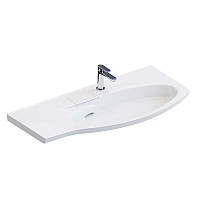 Раковина Kerama Marazzi RIVA мебельная правая с крепежом 100, белая глянцевая