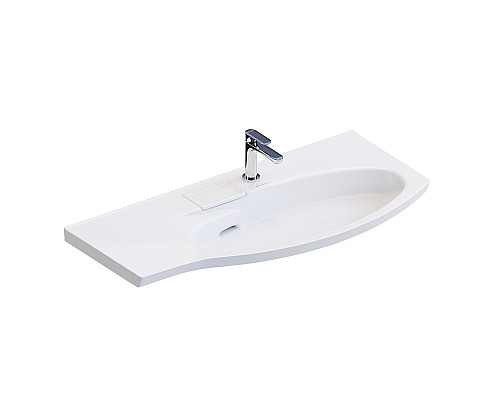 Раковина Kerama Marazzi RIVA мебельная правая с крепежом 100, белая глянцевая Раковина Kerama Marazzi RIVA мебельная правая с крепежом 100, белая глянцевая