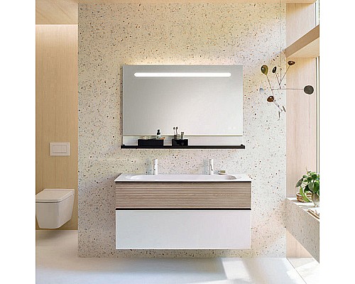 Тумба с раковиной Burgbad Fiumo 120 SFXO122F3956FOT45G0200C0001*2 подвесная Белая Бежевая Тумба с раковиной Burgbad Fiumo 120 SFXO122F3956FOT45G0200C0001*2 подвесная Белая Бежевая