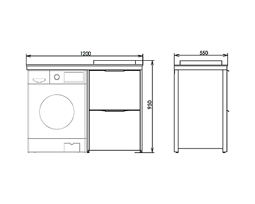 Тумба с раковиной Comforty Лозанна 120 00-00009517 Белый