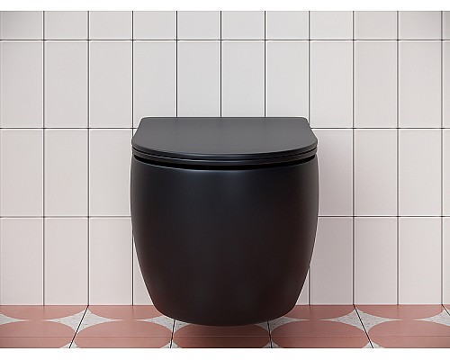Унитаз Ceramica Nova Play CN3001MB подвесной Черный матовый с сиденьем Микролифт
