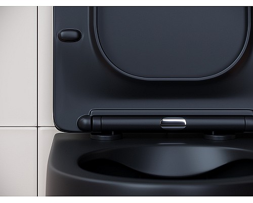 Унитаз Ceramica Nova Play CN3001MB подвесной Черный матовый с сиденьем Микролифт