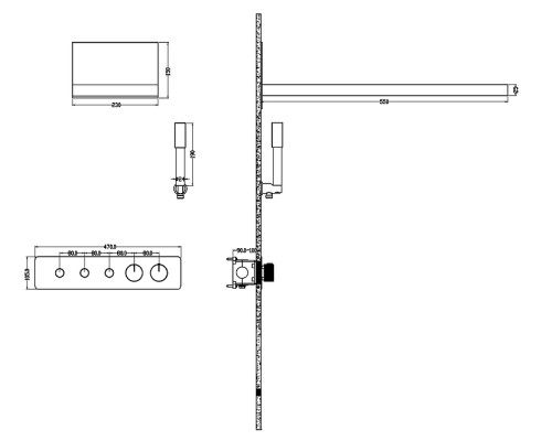 Душевая система Boheme Fusion 131-CR с термостатом Хром