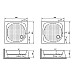 Акриловый поддон для душа RGW Acrylic Lux/Tn 90x90 16180199-21 Белый