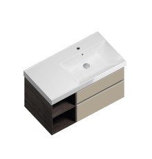 Тумба под раковину Kerama Marazzi CUBO правая подвесная с ящиками 90, лимо матовая