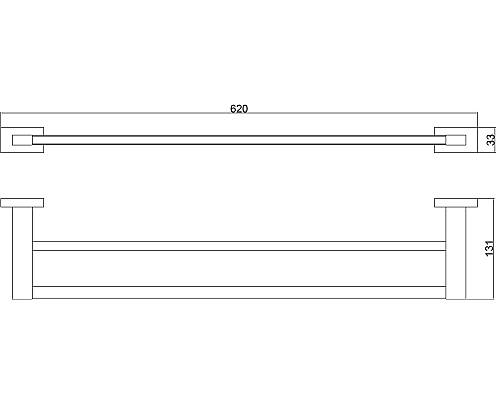 Полотенцедержатель Belz B904 B90409 двойной Вороненая сталь Полотенцедержатель Belz B904 B90409 двойной Вороненая сталь