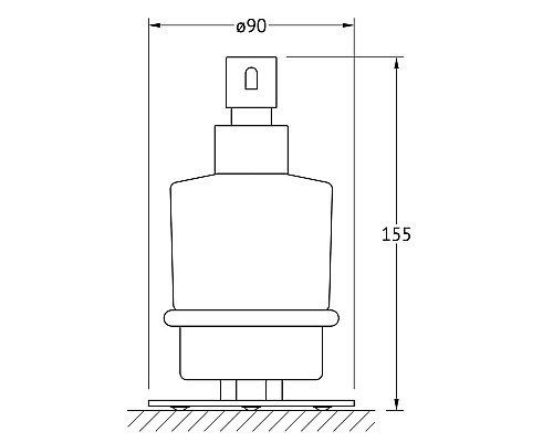 Держатель с дозатором жидкого мыла настольный (матовое стекло; хром) Artwelle AWE 003