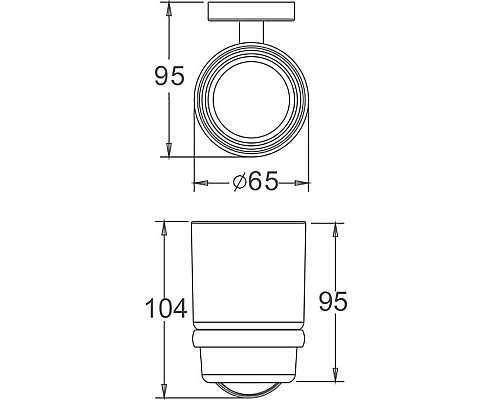 Стакан для зубных щеток Haiba HB8706 Черный