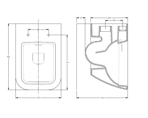 Унитаз Serel Rita RT26 подвесной с сиденьем Микролифт