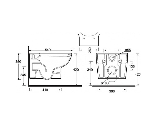 Чаша унитаза BelBagno BB548CH