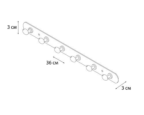 Планка FIXSEN 6 крючков FX-1416