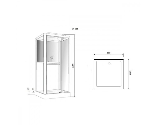 Душевая кабина Grossman GR-122 80x100