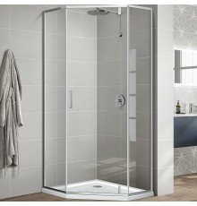 Душевой уголок Vincea Slim-U 90x90 профиль Хром стекло прозрачное