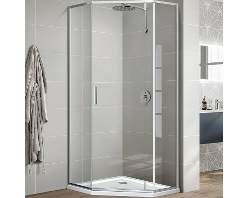 Душевой уголок Vincea Slim-U 90x90 профиль Хром стекло прозрачное