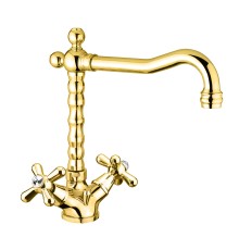 Смеситель для раковины Fiore Margot Sky Swarovski® золото