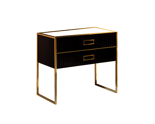 Тумба Armadi Art Monaco 100см h84см черная глянец золото под раковину моноблок