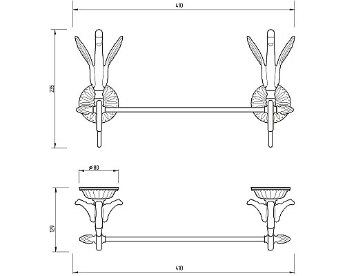 Полотенцедержатель Migliore Luxor 26145 Золото