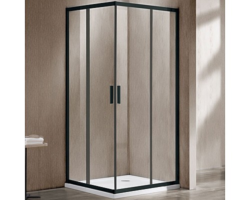 Душевой уголок Vincea Garda VSS-1G8090CLB 90х80 профиль Черный стекло прозрачное