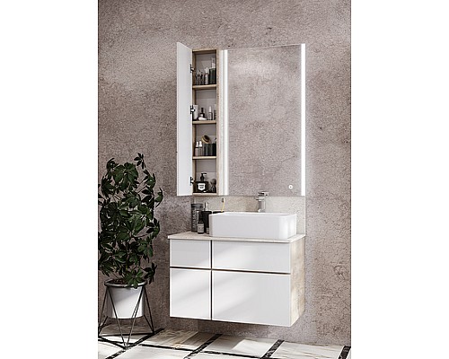 Подвесной шкаф Aquaton Мишель 23 1A244303MIX40 Дуб эндгрейн Белый Подвесной шкаф Aquaton Мишель 23 1A244303MIX40 Дуб эндгрейн Белый