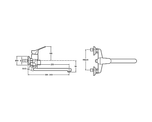 Смеситель для ванны Jacob Delafon Brive E78117-CP универсальный Хром