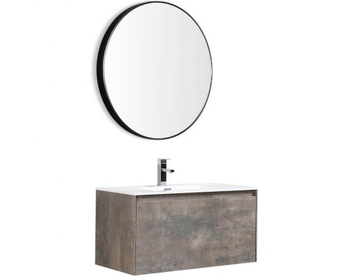 Комплект мебели для ванной Black&White Universe 905U1000 подвесной Пепельный